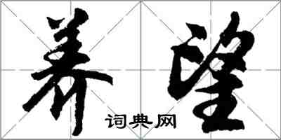 胡問遂養望行書怎么寫