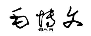 朱錫榮毛博文草書個性簽名怎么寫
