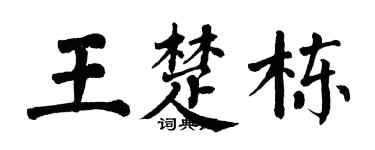 翁闓運王楚棟楷書個性簽名怎么寫