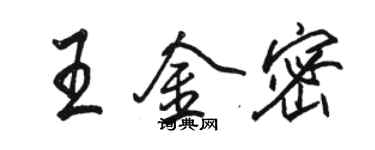 駱恆光王金密行書個性簽名怎么寫