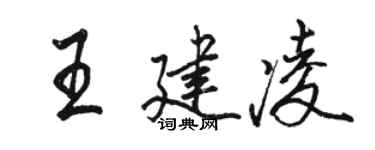 駱恆光王建凌行書個性簽名怎么寫