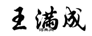 胡問遂王滿成行書個性簽名怎么寫