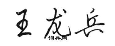 駱恆光王龍兵行書個性簽名怎么寫