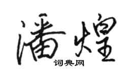 駱恆光潘煌行書個性簽名怎么寫