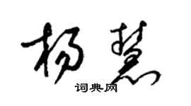 梁錦英楊慧草書個性簽名怎么寫