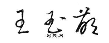 駱恆光王玉萌草書個性簽名怎么寫