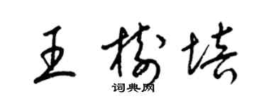梁錦英王樹培草書個性簽名怎么寫