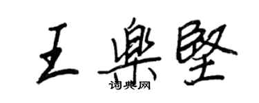 王正良王樂堅行書個性簽名怎么寫