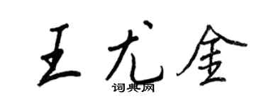 王正良王尤金行書個性簽名怎么寫