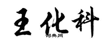 胡問遂王化科行書個性簽名怎么寫