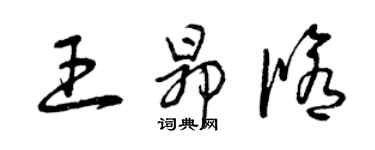 曾慶福王昂修草書個性簽名怎么寫