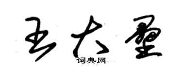 朱錫榮王大壘草書個性簽名怎么寫