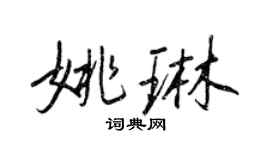王正良姚琳行書個性簽名怎么寫