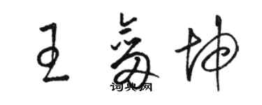 駱恆光王劍坤草書個性簽名怎么寫