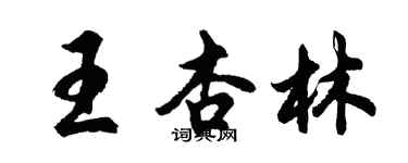 胡問遂王杏林行書個性簽名怎么寫