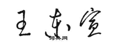 駱恆光王東宣草書個性簽名怎么寫