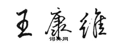 駱恆光王康維行書個性簽名怎么寫