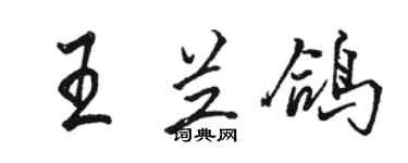 駱恆光王蘭鴿行書個性簽名怎么寫