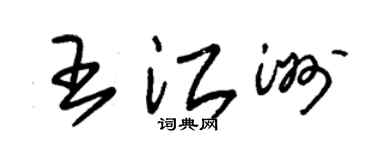 朱錫榮王江洲草書個性簽名怎么寫