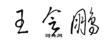 駱恆光王會鵬草書個性簽名怎么寫