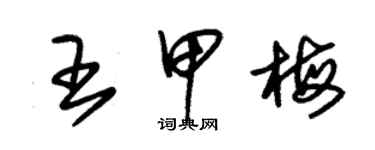 朱錫榮王甲梅草書個性簽名怎么寫