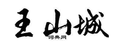 胡問遂王山城行書個性簽名怎么寫