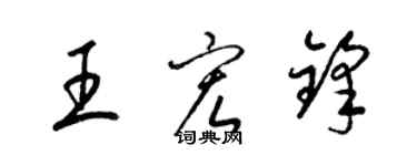 梁錦英王宏鋒草書個性簽名怎么寫