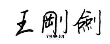 王正良王剛劍行書個性簽名怎么寫