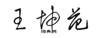 駱恆光王坤範草書個性簽名怎么寫