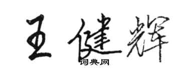 駱恆光王健輝行書個性簽名怎么寫