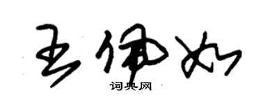 朱錫榮王佩如草書個性簽名怎么寫