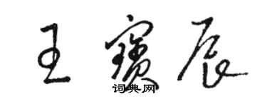 駱恆光王寶辰草書個性簽名怎么寫