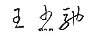 駱恆光王少馳草書個性簽名怎么寫