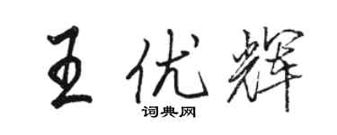 駱恆光王優輝行書個性簽名怎么寫