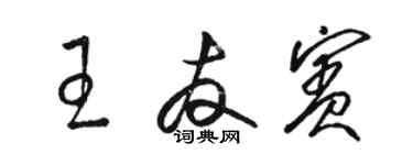 駱恆光王友賓草書個性簽名怎么寫