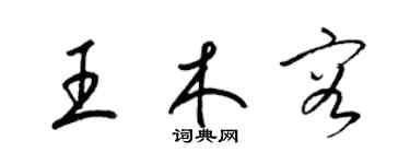 梁錦英王木容草書個性簽名怎么寫