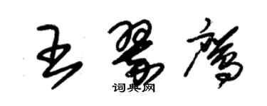 朱錫榮王翠鷹草書個性簽名怎么寫