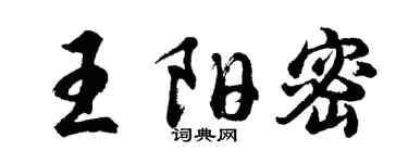 胡問遂王陽密行書個性簽名怎么寫