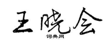 曾慶福王曉會行書個性簽名怎么寫