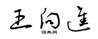 曾慶福王向進草書個性簽名怎么寫