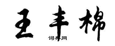胡問遂王豐棉行書個性簽名怎么寫