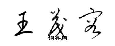 梁錦英王茂容草書個性簽名怎么寫