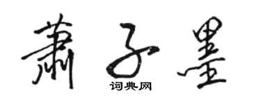 駱恆光蕭子墨行書個性簽名怎么寫