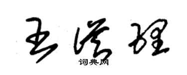 朱錫榮王從理草書個性簽名怎么寫