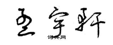 曾慶福孟宇軒草書個性簽名怎么寫