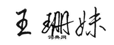 駱恆光王珊妹行書個性簽名怎么寫