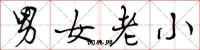 曾慶福男女老小行書怎么寫
