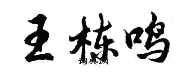 胡問遂王棟鳴行書個性簽名怎么寫