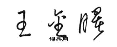 駱恆光王金曙草書個性簽名怎么寫