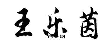 胡問遂王樂茵行書個性簽名怎么寫